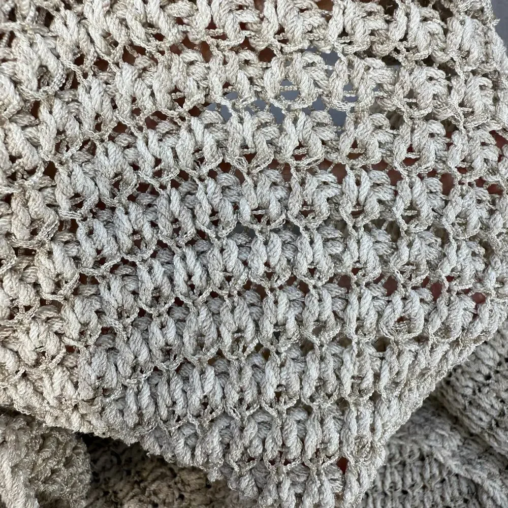 Sigrid Olsen Cardigan Women's L Beige 46% Silk Neutral Business Casual Sweater - Picture 8 of 10